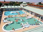 Large outdoor swimming pool at the Thermal Hotel in Mosonmagyarovar