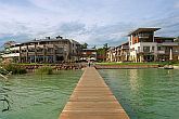 Pier in Balatonfured at the entrance of Hotel Golden Resort****