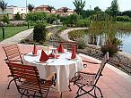 Terrace of Airport Hotel Stacio in Vecses in peaceful and quiet environment