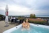 Jacuzzi in Hotel Zenit Vonyarcvashegy with panoramic view to Lake Balaton