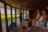 Sauna with panoramic view of Lake Balaton at Azur Hotel